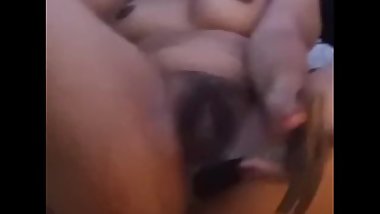 Masturbation with hammer