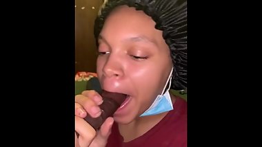 Sexy 19yo slurping on dick during quarantine check out my onlyfans page for exclusive content