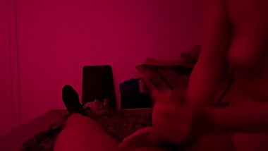 Sexy Chinese British girl Giving awesome handjob after a fuck, explosive cumshot