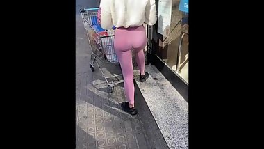 Teen LatinaVoyeur Leggins and Thong