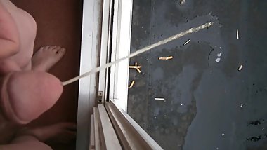 Me pissing on friends balcony when I was 18 yo