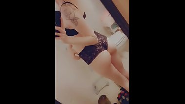 Sexy blonde takes ass shot for daddy