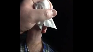 Teen Jerks off and Cums into Tissue