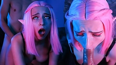 I Found A Cyberpunk Elf from Night City Fucked Her Hard And Got A Crazy Blowjob