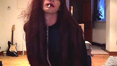 Smoking in my brand new outfit