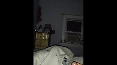 Tattooed punk cuming hard while watching a slut fuck herself