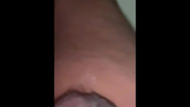 Teen masturbates uncut penis in shower with soap