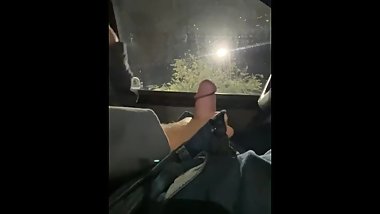 Masturbating in a parking lot