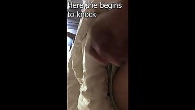 Mom Knocks on Door while I Jerk off in my Room!! Close call!