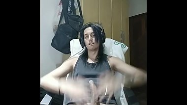 Showing my huge cock