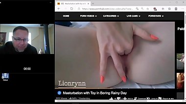 Lionrynn Masturbation with Toy In Boring Rainy Day Reaction Review