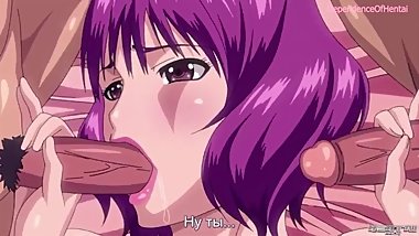 Uncensored hentai // Girl fucks in the gym toilet // Hentai