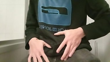 White guy enjoys his massive 20cm Dick