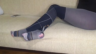 Worn Out Pantyhose With Holes Toes Sticking Out Trailer