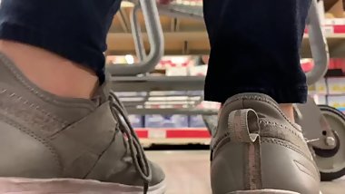 Shoe Tease In Grocery Store
