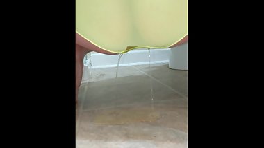 Watch me fill my panties with pee and then head over to my OF.