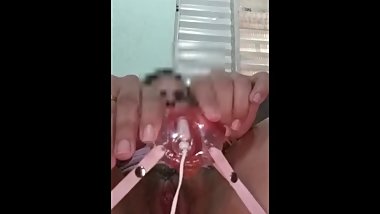 wife playing vibrating butterfly