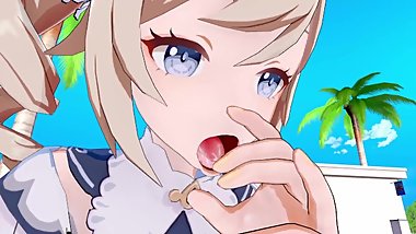 Barbara Genshin Impact 3D HENTAI 2/8