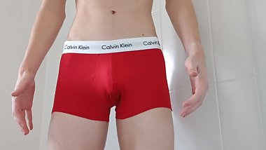 Peeing underwear #2 Red Calvin Klein