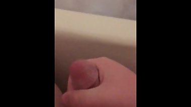 Teen master nation in shower cums twice and rubs it in